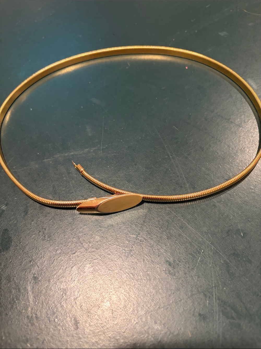 Gold-tone stretch belt